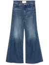 Mother Stretch Denim The Twister Sneak Fray Wide-leg Jeans In Blue