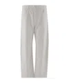 Mother Wide Leg Cotton Denim Jeans In Gray