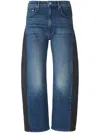 Mother The Half Pipe Flood Jeans In Blue