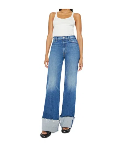 Mother Wide-leg Jeans In Blue