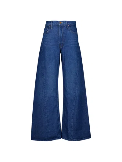 Mother Wide-leg Jeans In Blue