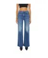 Mother The Ditcher Roller Sneak Jeans In Blue
