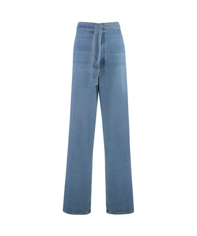 MOTHER MOTHER THE FOLD IN FUNNEL WIDE-LEG JEANS