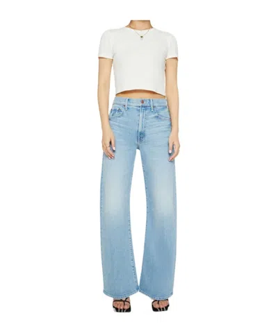 Mother High Waisted Spinner Zip Heel Norway Dude Jeans In Blue