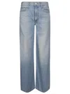 Mother Wide-leg Jeans In Light Blue Wash In Gray