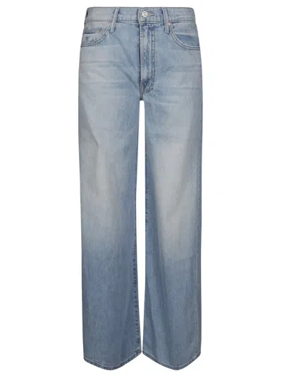 Mother Wide-leg Jeans In Light Blue Wash In Gray