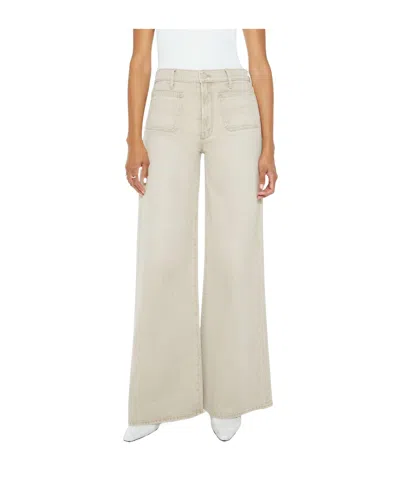 Mother Wide-leg Jeans In Nude