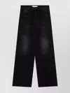 Mother The Mid Rise Rambler Zip Flood Jeans In Spiked Hair Art Flair In Black