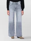 Mother Wide-leg Jeans With Belt Loops And Five-pocket Style In Blue