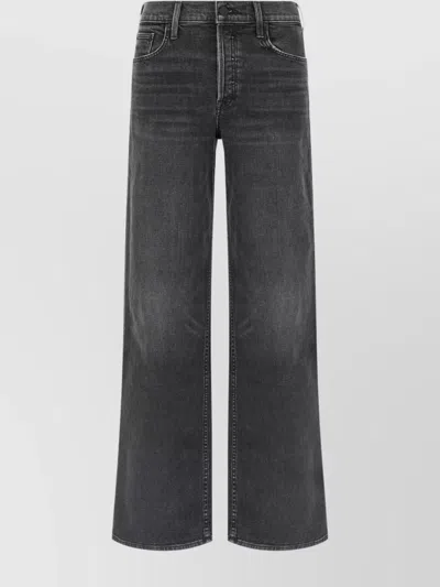 Mother Wide-leg Jeans With Five Pockets And Belt Loops In Multi