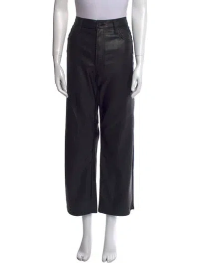 Pre-owned Mother Wide Leg Pants In Black