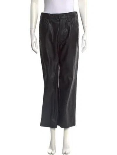 Pre-owned Mother Wide Leg Pants In Black