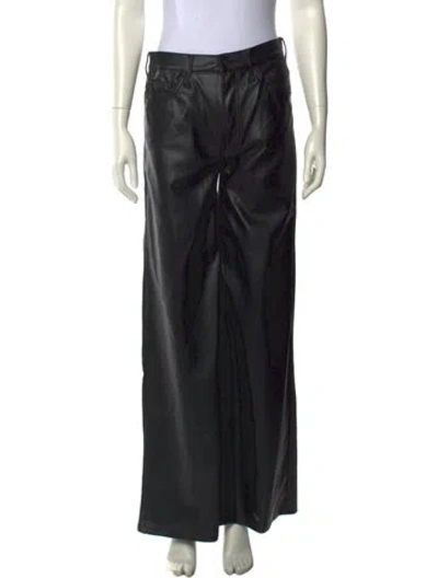 Pre-owned Mother Wide Leg Pants In Black