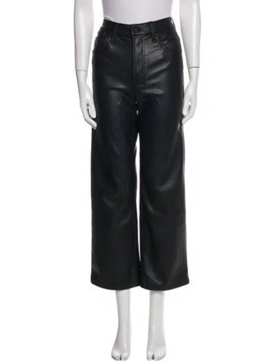 Pre-owned Mother Wide Leg Pants In Black