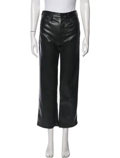 Pre-owned Mother Wide Leg Pants In Black