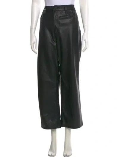Pre-owned Mother Wide Leg Pants In Black