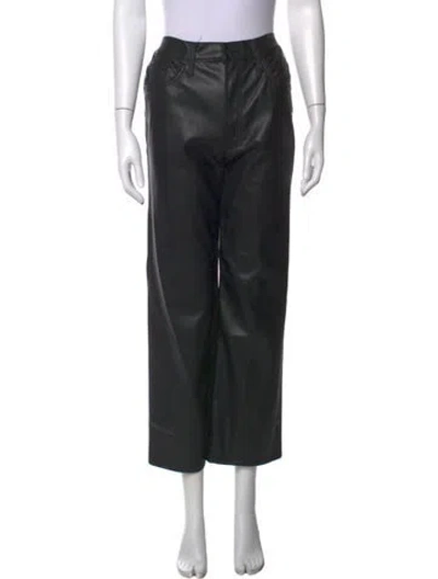 Pre-owned Mother Wide Leg Pants In Black