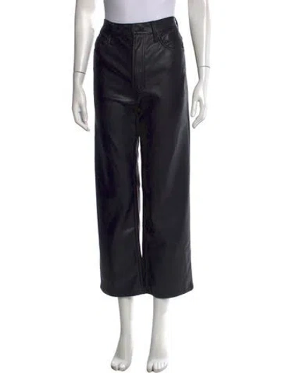 Pre-owned Mother Wide Leg Pants In Black