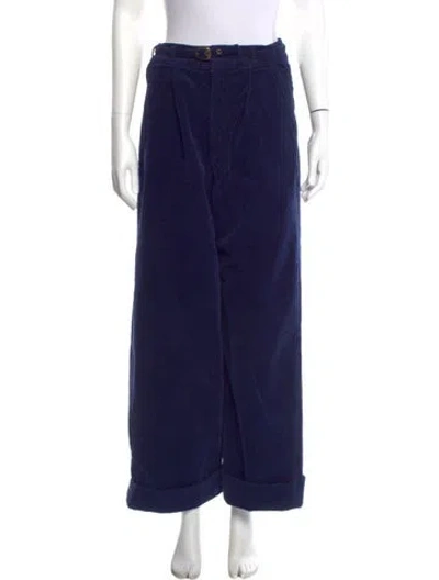 Pre-owned Mother Wide Leg Pants In Blue
