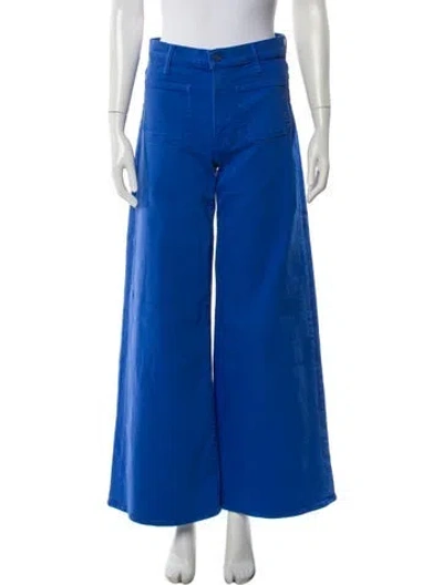 Pre-owned Mother Wide Leg Pants In Blue