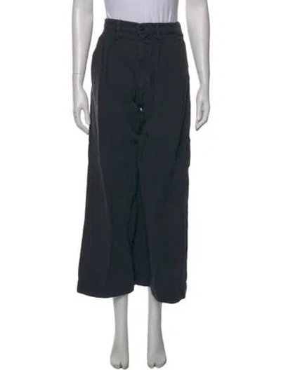 Pre-owned Mother Wide Leg Pants In Blue