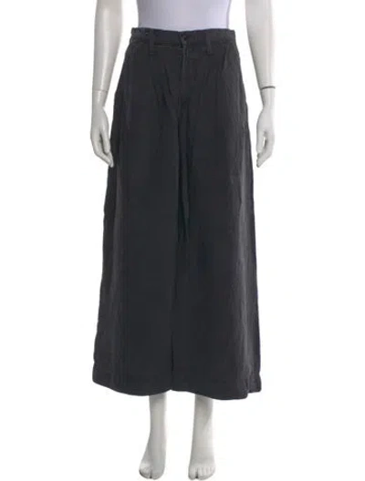 Pre-owned Mother Wide Leg Pants In Blue