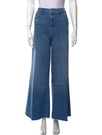 Pre-owned Mother Wide Leg Pants In Blue