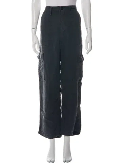 Pre-owned Mother Wide Leg Pants In Blue