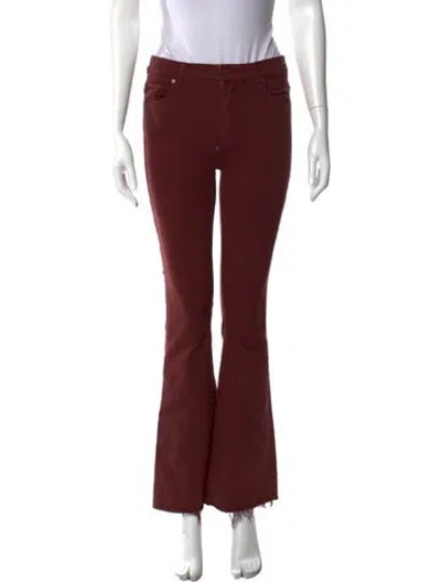 Pre-owned Mother Wide Leg Pants In Brown