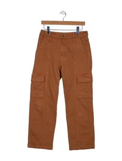 Pre-owned Mother Wide Leg Pants In Brown