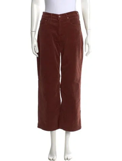 Pre-owned Mother Wide Leg Pants In Brown