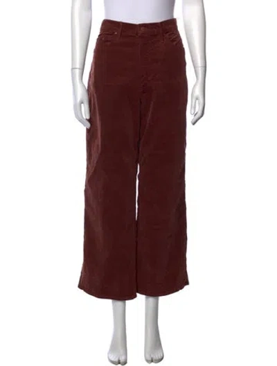 Pre-owned Mother Wide Leg Pants In Brown