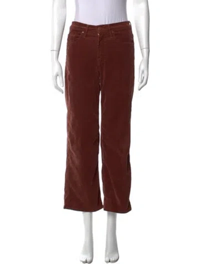 Pre-owned Mother Wide Leg Pants In Brown