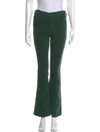 Pre-owned Mother Wide Leg Pants In Green