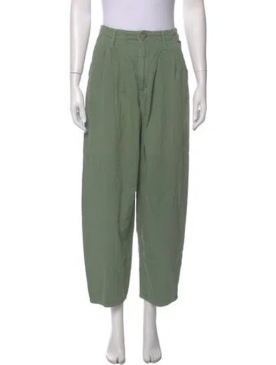 Pre-owned Mother Wide Leg Pants In Green