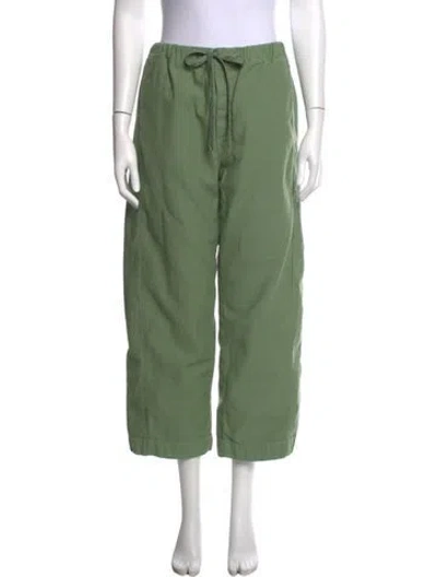 Pre-owned Mother Wide Leg Pants In Green