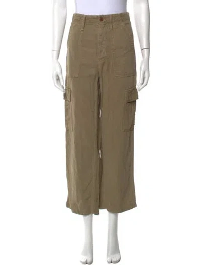 Pre-owned Mother Wide Leg Pants In Green