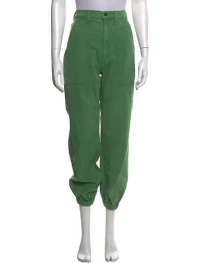 Pre-owned Mother Wide Leg Pants In Green