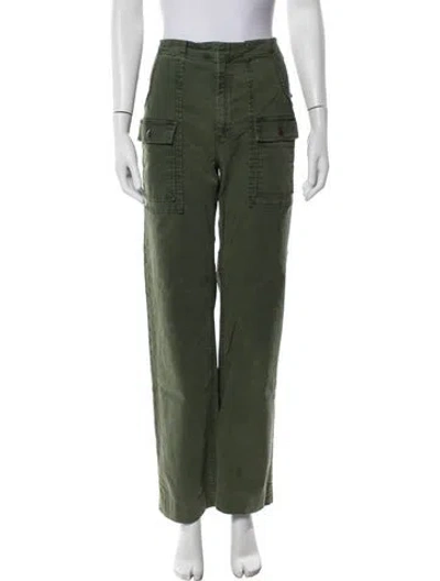 Pre-owned Mother Wide Leg Pants In Green