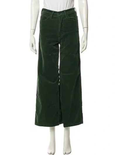 Pre-owned Mother Wide Leg Pants In Green