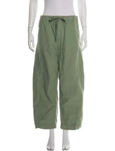 Pre-owned Mother Wide Leg Pants In Green
