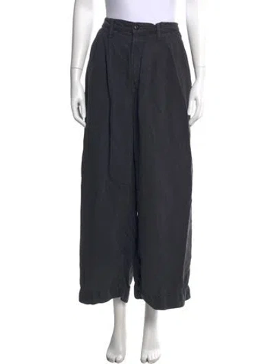 Pre-owned Mother Wide Leg Pants In Grey