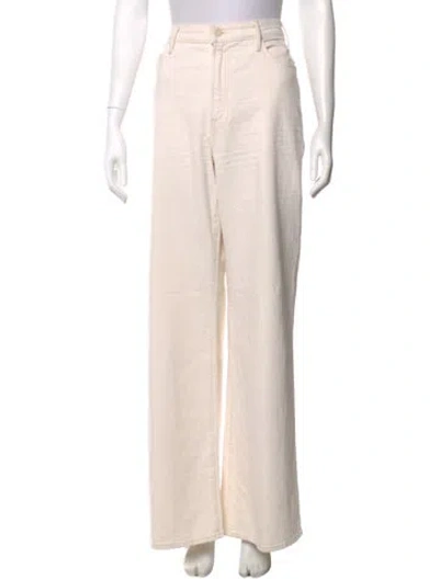 Pre-owned Mother Wide Leg Pants In Neutral