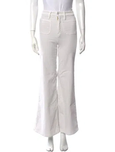 Pre-owned Mother Wide Leg Pants In Neutral