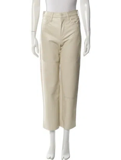 Pre-owned Mother Wide Leg Pants In Neutral