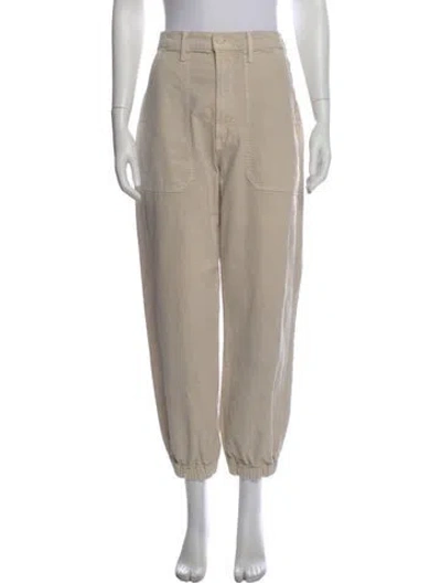 Pre-owned Mother Wide Leg Pants In Neutral
