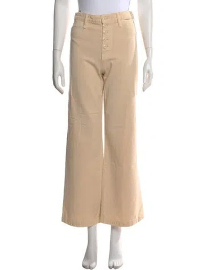 Pre-owned Mother Wide Leg Pants In Neutral