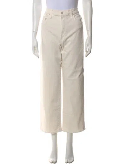 Pre-owned Mother Wide Leg Pants In Neutral