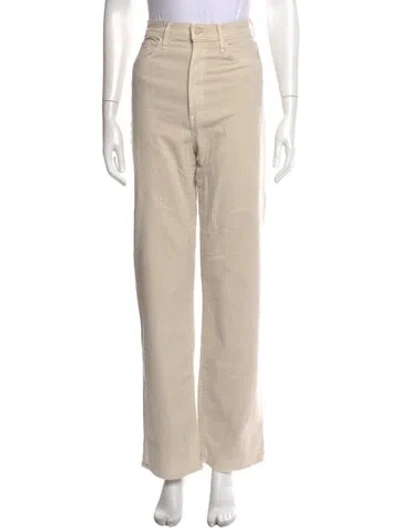 Pre-owned Mother Wide Leg Pants In Neutral