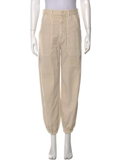 Pre-owned Mother Wide Leg Pants In Neutral